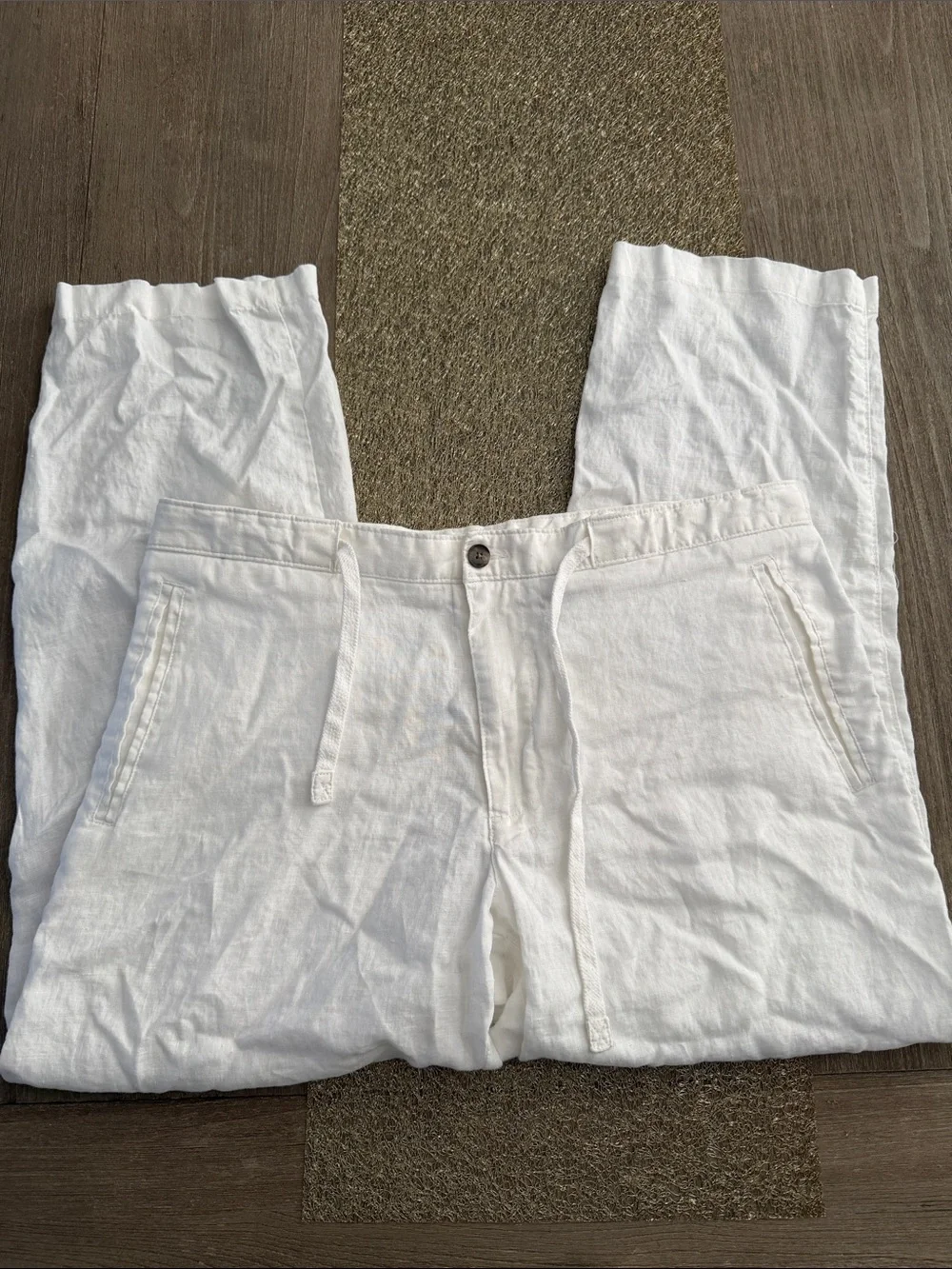 Tasso Elba White Men's Casual Pants
